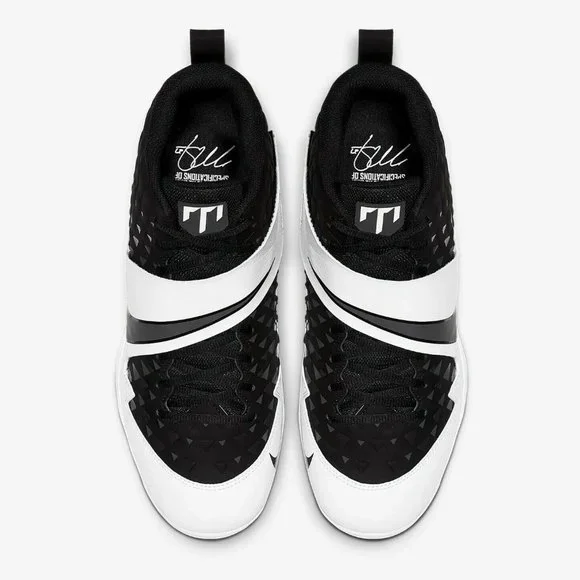 Nike Black and White Athletic Shoes with Velcro Strap - Picture 4 of 5